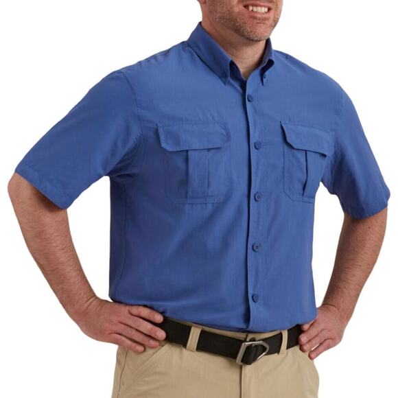 Duluth Trading Co Other - Duluth Trading Men's Short Sleeve Armachillo Shirt Size XL Blue Button Up EUC